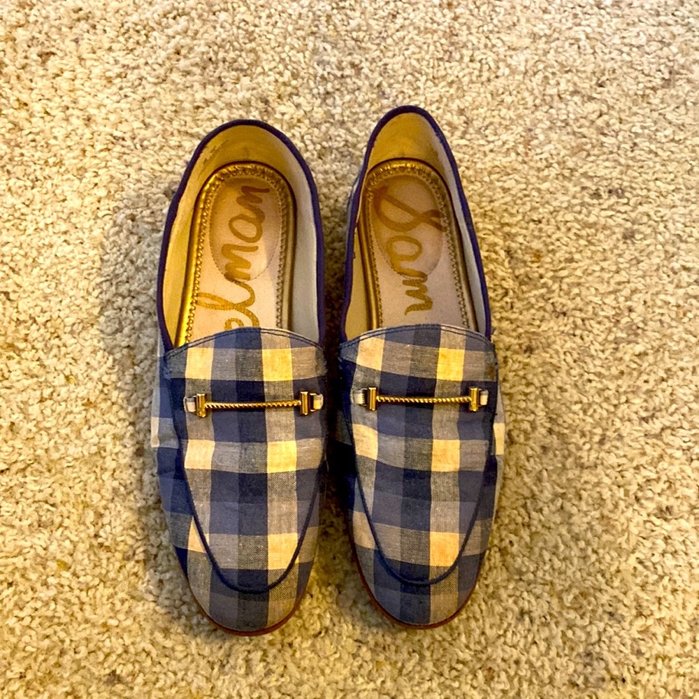 Sam Edelman plaid loafers.